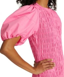 Derek Lam 10 Crosby Amaya Smocked Puff-Sleeve Midi-Dress -HERMÈS And Derek Lam 10 Crosby Sales unnamed file 1020