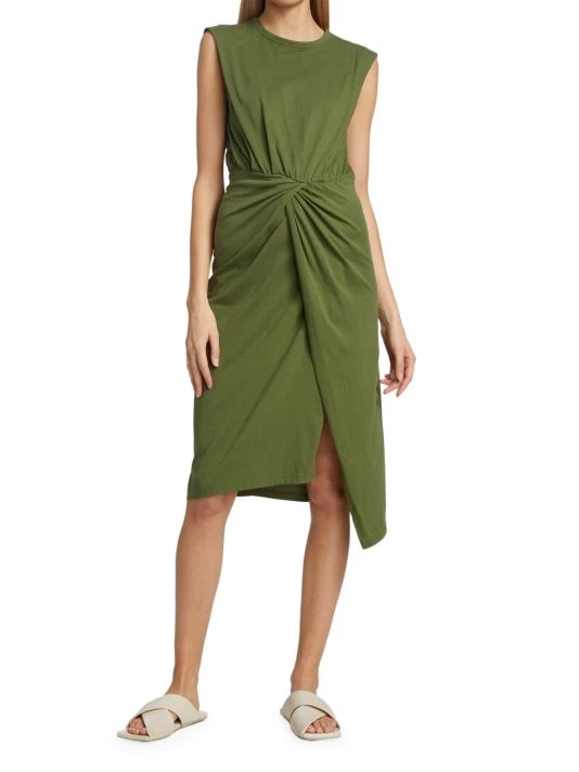 Derek Lam 10 Crosby Landry Twist-Front Jersey Dress Fatigue 4 Derek Lam 10 Crosby Landry Twist-Front Jersey Dress Fatigue - Image 2