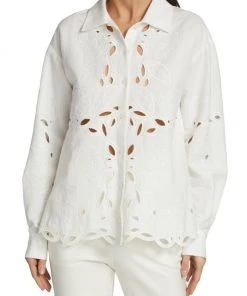 Derek Lam 10 Crosby Brielle Eyelet Button-Front Blouse -HERMÈS And Derek Lam 10 Crosby Sales unnamed file 1116