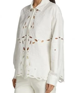 Derek Lam 10 Crosby Brielle Eyelet Button-Front Blouse -HERMÈS And Derek Lam 10 Crosby Sales unnamed file 1117