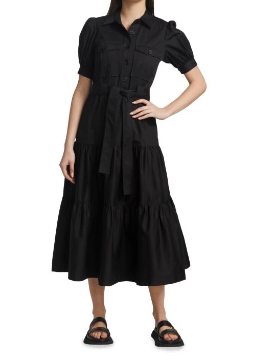 Derek Lam 10 Crosby Buffy Cotton Poplin Utility Dress White 4 Derek Lam 10 Crosby Buffy Cotton Poplin Utility Dress White - Image 2