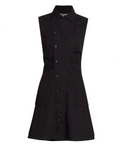 Derek Lam 10 Crosby Satina Cotton Fit-&-Flare Shirtdress