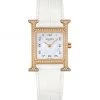 HERMÈS Heure H 18K Rose Gold, Diamond & Alligator Leather Strap Watch