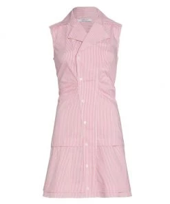 Derek Lam 10 Crosby Striped Cotton-Blend Shirtdress Pink White -HERMÈS And Derek Lam 10 Crosby Sales unnamed file 1160