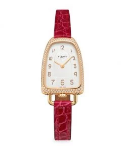 Galop D’Hermès Rose Gold & Diamond Watch