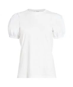 Derek Lam 10 Crosby Eva Puff-Sleeve Cotton T-Shirt