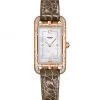 HERMÈS Nantucket 18K Rose Gold, Diamond & Alligator Leather Strap Watch