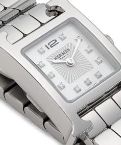 HERMÈS Heure H Stainless Steel & Diamond Bracelet Watch -HERMÈS And Derek Lam 10 Crosby Sales unnamed file 251