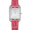 HERMÈS Cape Cod Pink Sapphire, Diamond, Steel & Alligator Strap Watch -HERMÈS And Derek Lam 10 Crosby Sales unnamed file 330