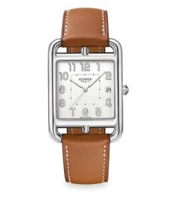 HERMÈS Cape Cod 33MM Stainless Steel & Leather Strap Watch