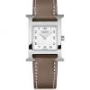 HERMÈS Heure H 21MM Stainless Steel & Leather Strap Watch