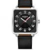 HERMÈS Carre H 38MM Square Stainless Steel & Leather Strap Watch For Men
