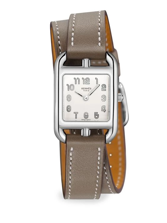HERMÈS Cape Cod 23MM Stainless Steel & Leather Double-Wrap Strap Watch 3 HERMÈS Cape Cod 23MM Stainless Steel & Leather Double-Wrap Strap Watch