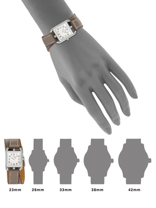 HERMÈS Cape Cod 23MM Stainless Steel & Leather Double-Wrap Strap Watch 4 HERMÈS Cape Cod 23MM Stainless Steel & Leather Double-Wrap Strap Watch - Image 2