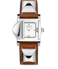 HERMÈS Médor 23MM Stainless Steel & Leather Strap Watch