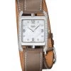 HERMÈS Cape Cod 29MM Diamond, Stainless Steel & Leather Strap Watch