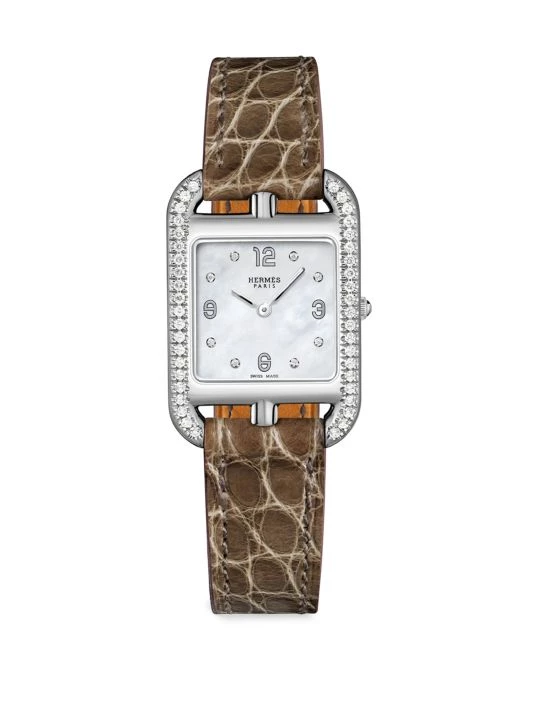HERMÈS Cape Cod 23MM Diamond, Stainless Steel & Alligator Strap Watch 2 HERMÈS Cape Cod 23MM Diamond, Stainless Steel & Alligator Strap Watch