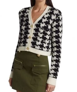Derek Lam 10 Crosby Molly Wool-Blend Houndstooth Crop Cardigan -HERMÈS And Derek Lam 10 Crosby Sales unnamed file 477