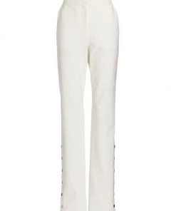 Derek Lam 10 Crosby Tesse Snap-Leg Flared Pants Black