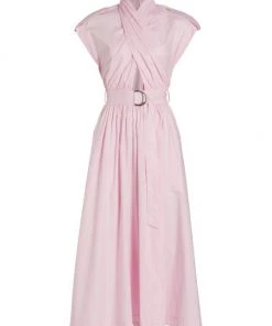 Derek Lam 10 Crosby Celeste Wrap-Front Cutout Midi-Dress