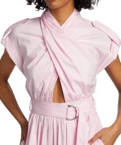 Derek Lam 10 Crosby Celeste Wrap-Front Cutout Midi-Dress -HERMÈS And Derek Lam 10 Crosby Sales unnamed file 525