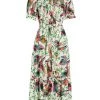 Derek Lam 10 Crosby Buffy Belted Bird-Print Shirtdress