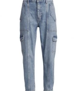 Derek Lam 10 Crosby Elian Mid-Rise Stretch Utility Jeans