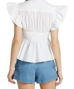 Derek Lam 10 Crosby Roselyn Flutter-Sleeve Top -HERMÈS And Derek Lam 10 Crosby Sales unnamed file 592