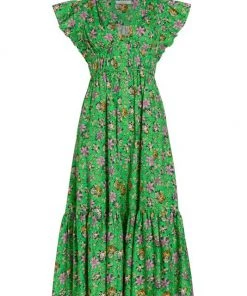 Derek Lam 10 Crosby Greta Floral Flutter-Sleeve Midi-Dress Pink Multi -HERMÈS And Derek Lam 10 Crosby Sales unnamed file 619