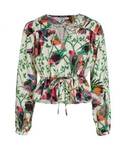 Derek Lam 10 Crosby Breanna Long-Sleeve Tie Top