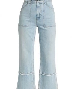 Derek Lam 10 Crosby Zuri Wide-Leg Ankle-Crop Jeans
