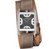 HERMÈS Cape Cod 29MM Stainless Steel & Leather Double-Wrap Strap Watch