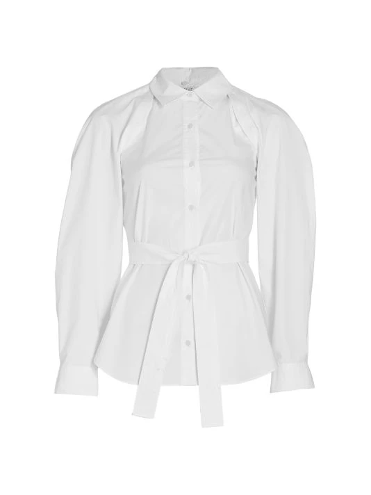 Derek Lam 10 Crosby Casper Convertible Belted Shirt Magenta 6 Derek Lam 10 Crosby Casper Convertible Belted Shirt Magenta - Image 4