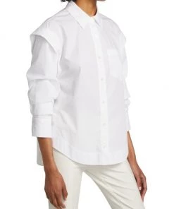 Derek Lam 10 Crosby Marley Ruched Sleeve Button Down -HERMÈS And Derek Lam 10 Crosby Sales unnamed file 732