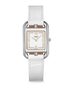 HERMÈS Cape Cod Stainless Steel, Diamond & Alligator Leather Strap Watch