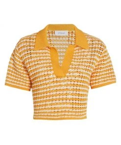 Derek Lam 10 Crosby Merlin Knit Polo Top