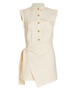 Derek Lam 10 Crosby Giselle Linen-Blend Minidress