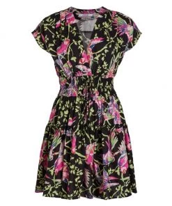 Derek Lam 10 Crosby Tora V-Neck Drawstring Minidress