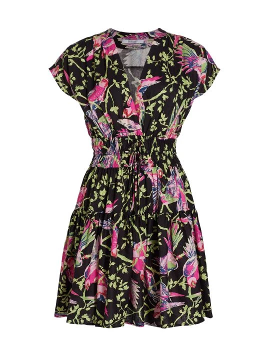 Derek Lam 10 Crosby Tora V-Neck Drawstring Minidress 3 Derek Lam 10 Crosby Tora V-Neck Drawstring Minidress