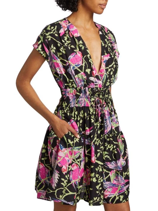 Derek Lam 10 Crosby Tora V-Neck Drawstring Minidress 6 Derek Lam 10 Crosby Tora V-Neck Drawstring Minidress - Image 4