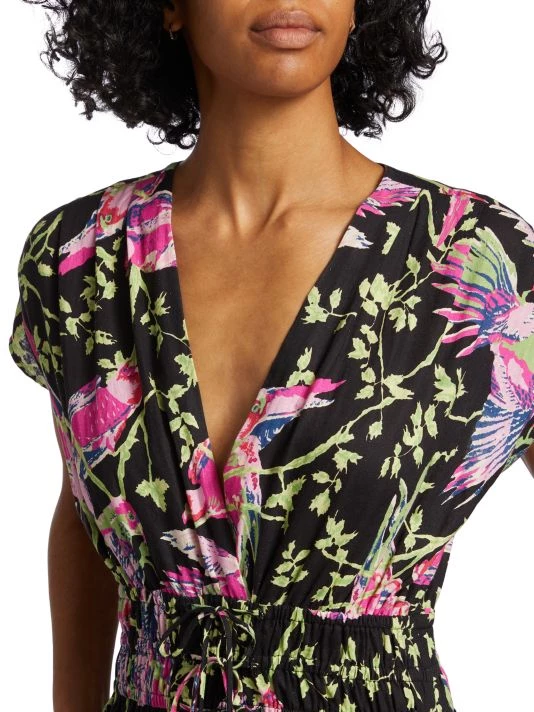 Derek Lam 10 Crosby Tora V-Neck Drawstring Minidress 8 Derek Lam 10 Crosby Tora V-Neck Drawstring Minidress - Image 6