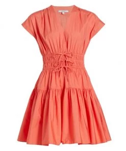 Derek Lam 10 Crosby Tora Cotton Minidress Black