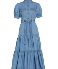 Derek Lam 10 Crosby Buffy Utility Belted Midi-Dress