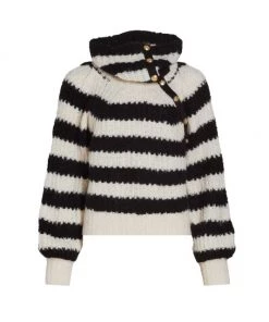 Derek Lam 10 Crosby Astra Asymmetric-Button Turtleneck Sweater
