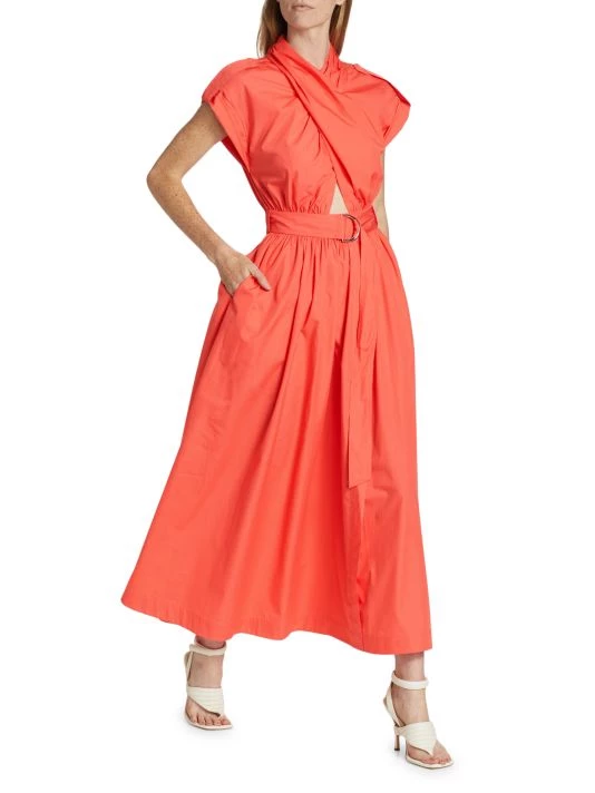 Derek Lam 10 Crosby Celeste Wrap Dress White 4 Derek Lam 10 Crosby Celeste Wrap Dress White - Image 2