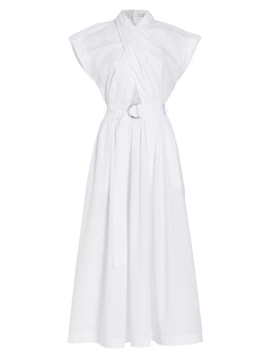 Derek Lam 10 Crosby Celeste Wrap Dress White 6 Derek Lam 10 Crosby Celeste Wrap Dress White - Image 4