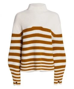 Derek Lam 10 Crosby Gracelynn Striped Mockneck Sweater
